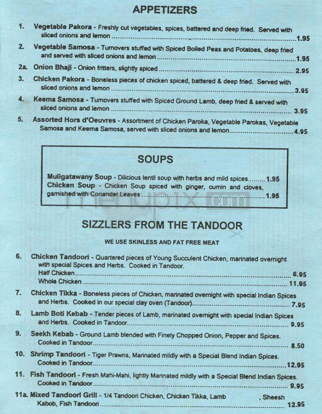 Taste Of India - Marina Del Rey, CA menu_pic