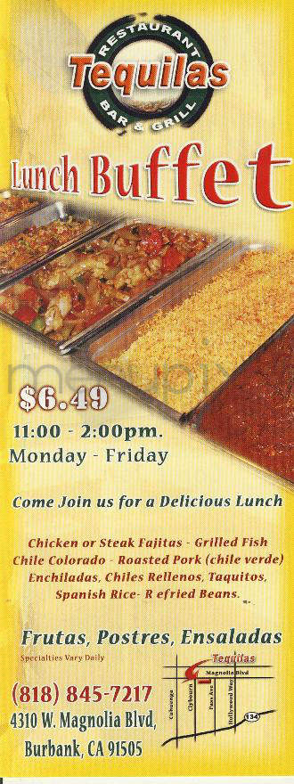 Tequilas Bar & Grill - Burbank, CA menu_pic
