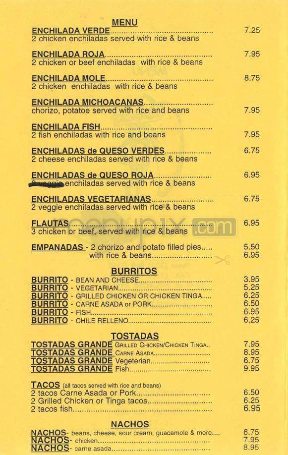 Tere's - Los Angeles, CA menu_pic