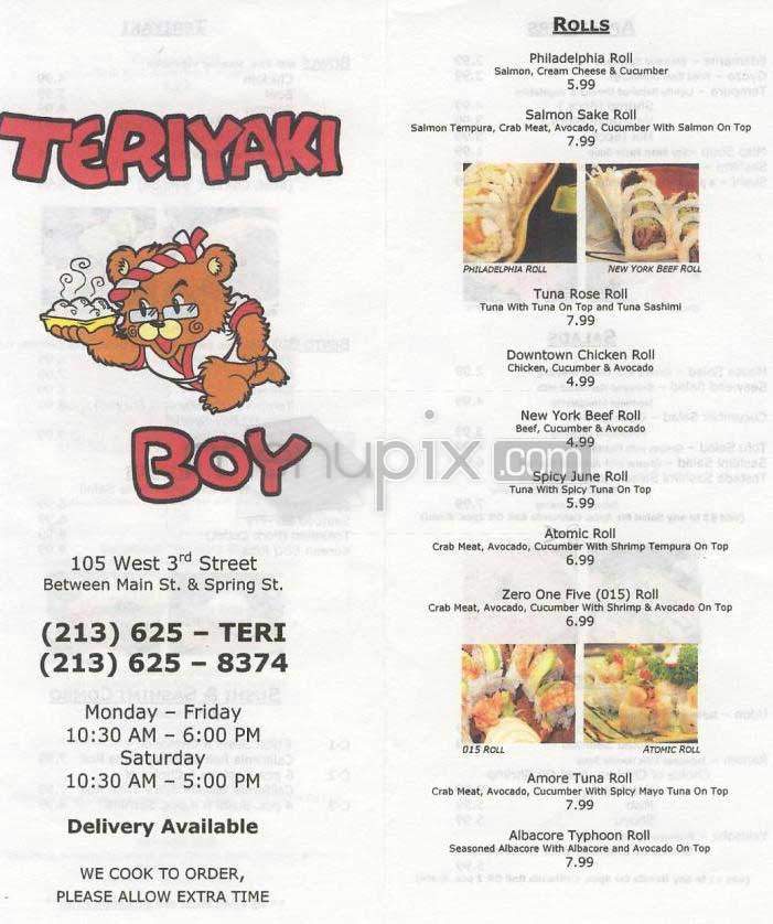 Teriyaki Boy - Henderson, NV menu_pic