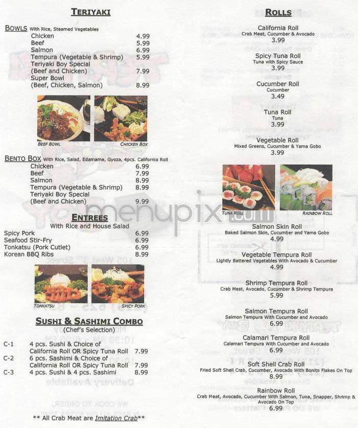 Teriyaki Boy - Henderson, NV menu_pic