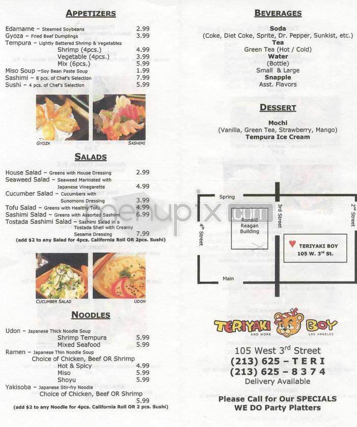 Teriyaki Boy - Henderson, NV menu_pic