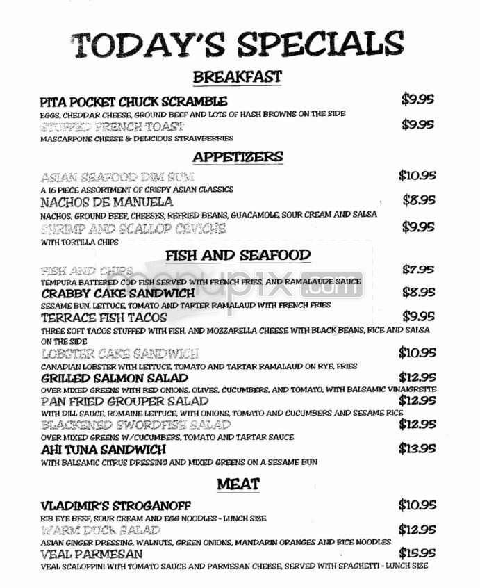 Terrace - Venice, CA menu_pic