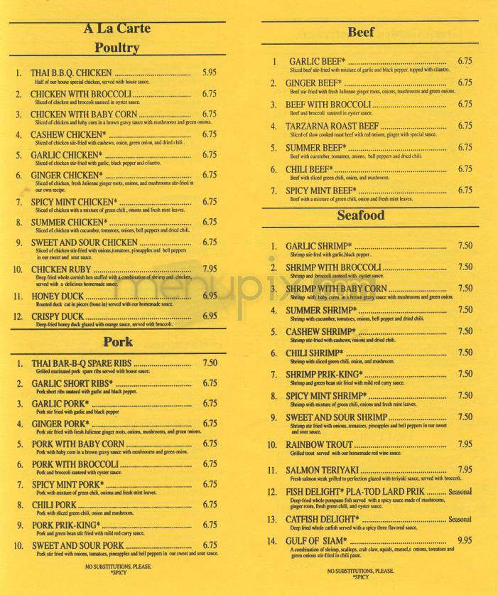 Thai Original BBQ - Culver City, CA menu_pic