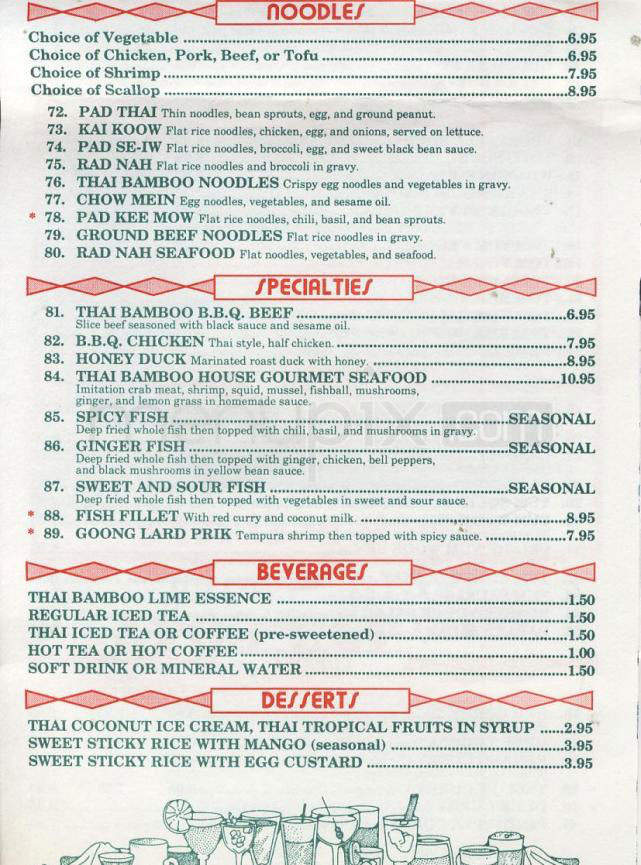 Thai Bamboo - Los Angeles, CA menu_pic