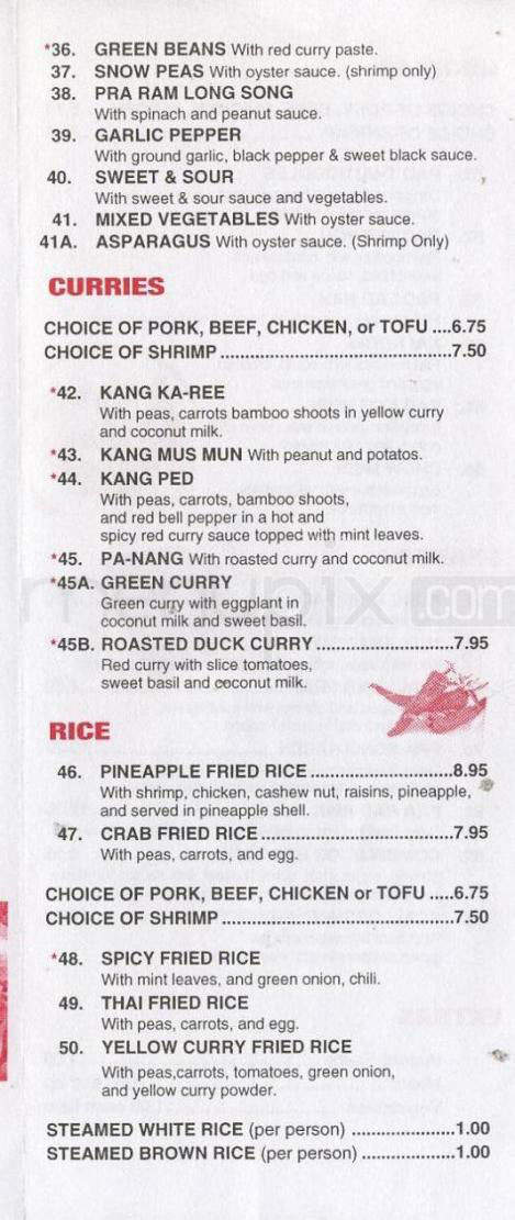 Thai Dishes - Santa Monica, CA menu_pic