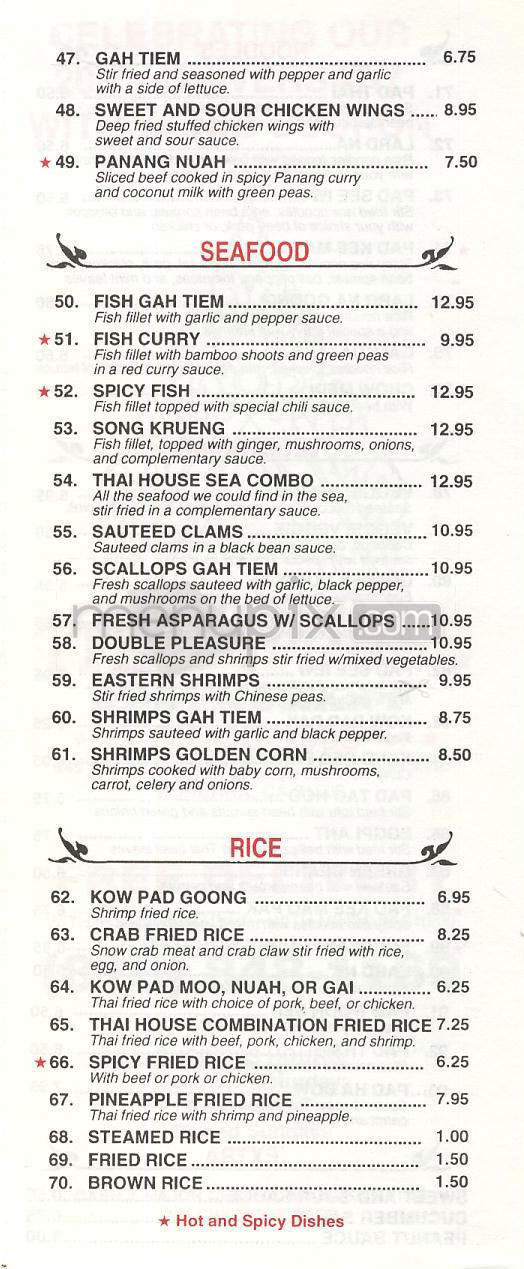 Thai House - Burbank, CA menu_pic