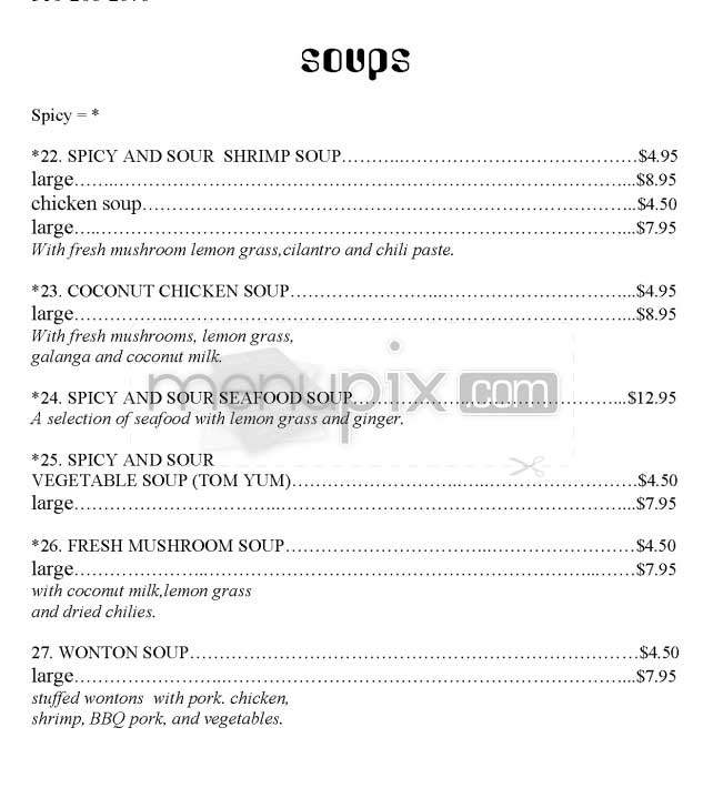 Thai House - Los Angeles, CA menu_pic