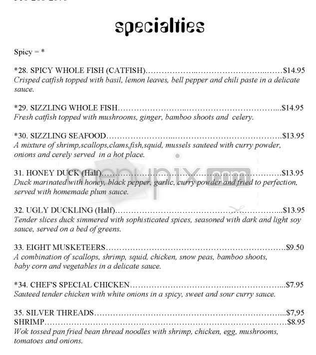 Thai House - Los Angeles, CA menu_pic