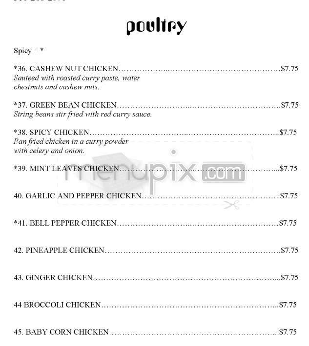 Thai House - Los Angeles, CA menu_pic