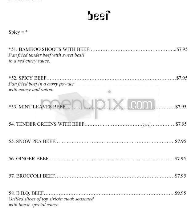 Thai House - Los Angeles, CA menu_pic
