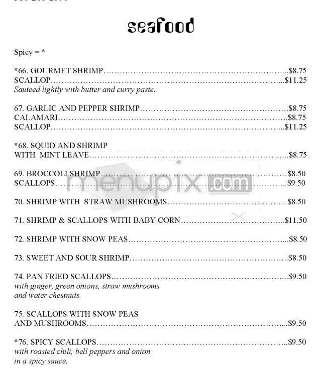 Thai House - Los Angeles, CA menu_pic
