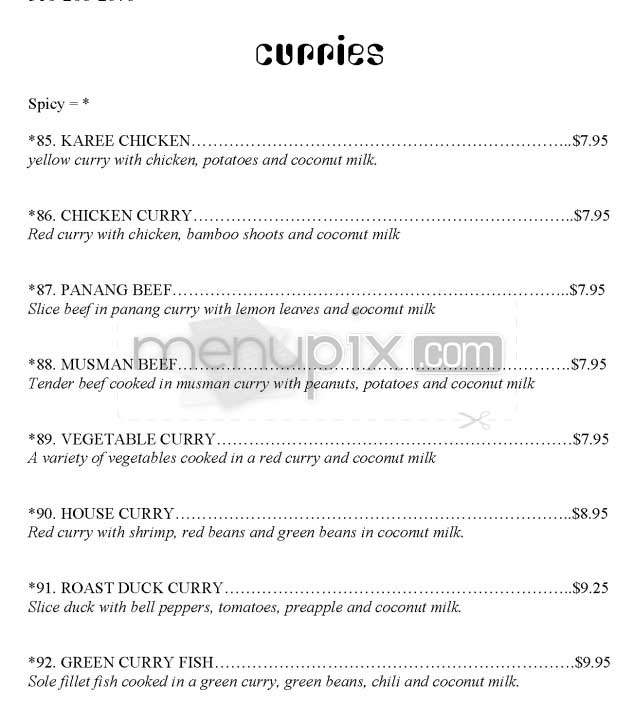 Thai House - Los Angeles, CA menu_pic