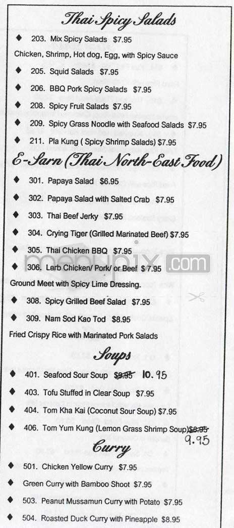 Thailand Plaza - Los Angeles, CA menu_pic