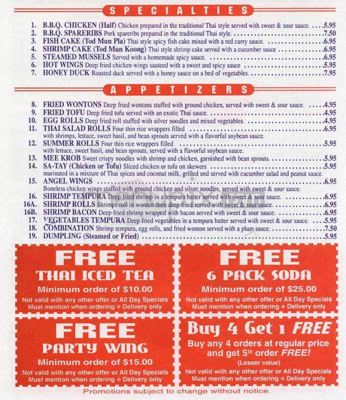 Thaitown Express - Los Angeles, CA menu_pic