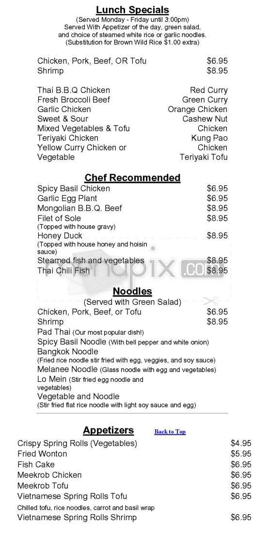 Melanee Thai - Los Angeles, CA menu_pic