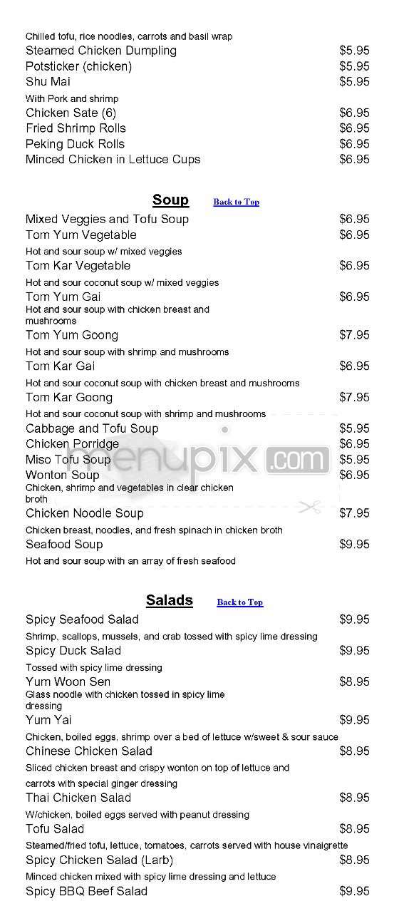 Melanee Thai - Los Angeles, CA menu_pic