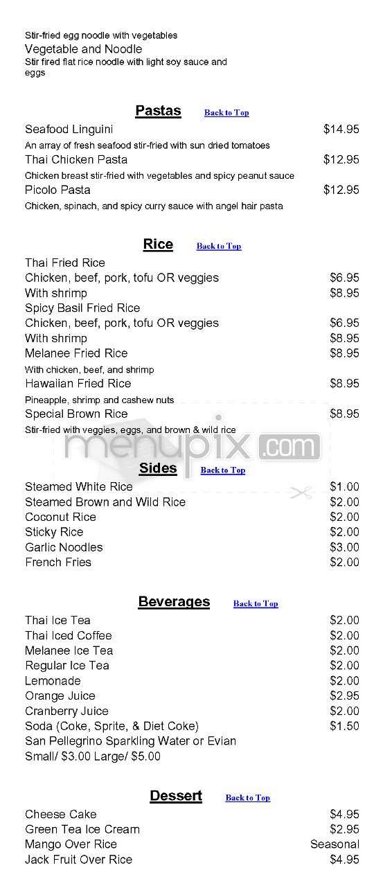 Melanee Thai - Los Angeles, CA menu_pic