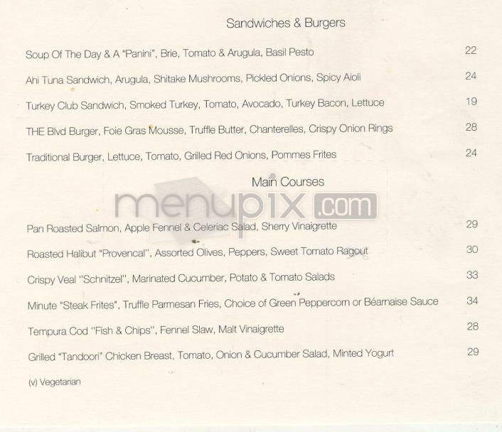 The BLVD (Beverly Wilshire) - Beverly Hills, CA menu_pic