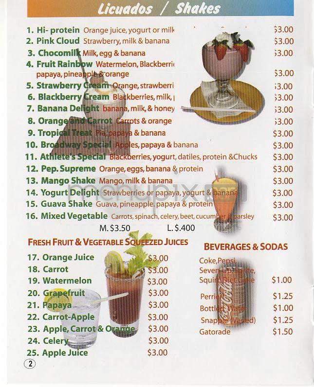 The Garden Juice Bar - Los Angeles, CA menu_pic