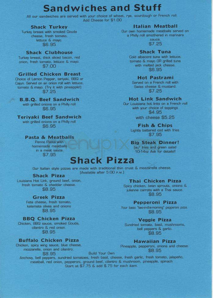 The Shack - Santa Monica, CA menu_pic