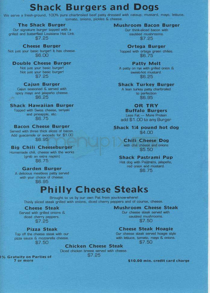 The Shack - Santa Monica, CA menu_pic