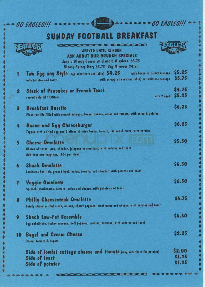 The Shack - Santa Monica, CA menu_pic