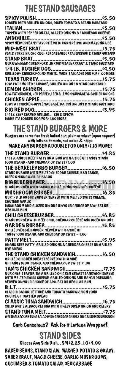 The Stand - Chino Hills, CA menu_pic