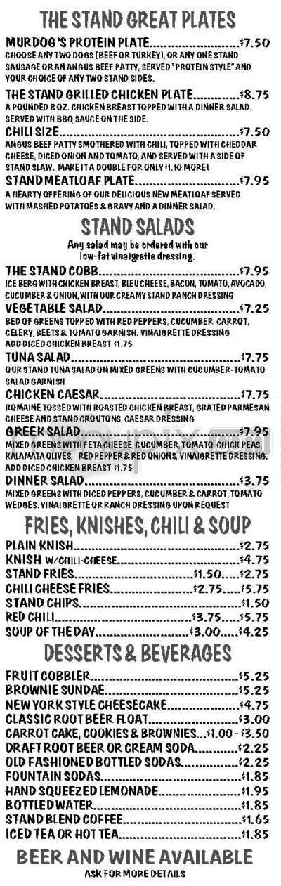 The Stand - Chino Hills, CA menu_pic