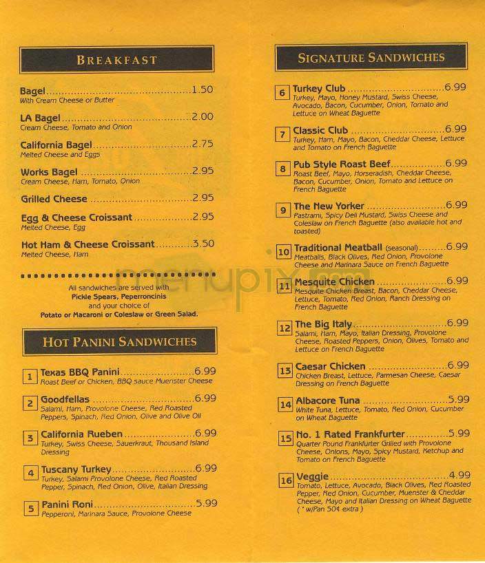 The Toaster - Los Angeles, CA menu_pic