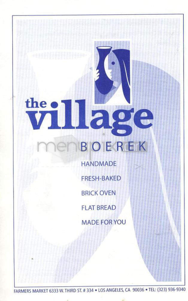 The Village - Los Angeles, CA menu_pic