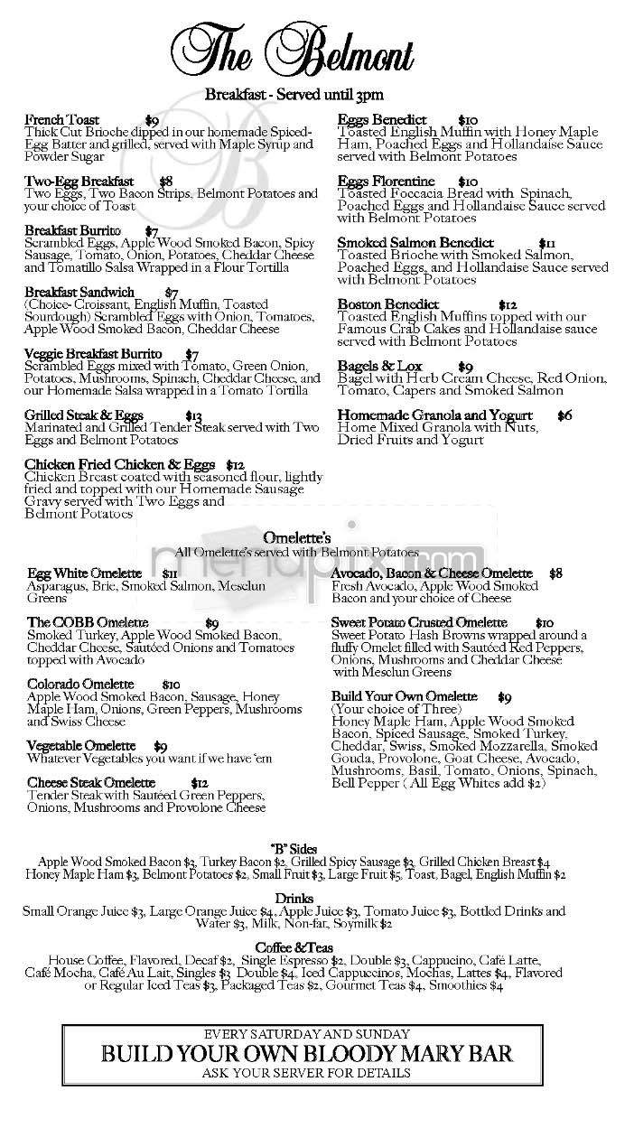Belmont - West Hollywood, CA menu_pic