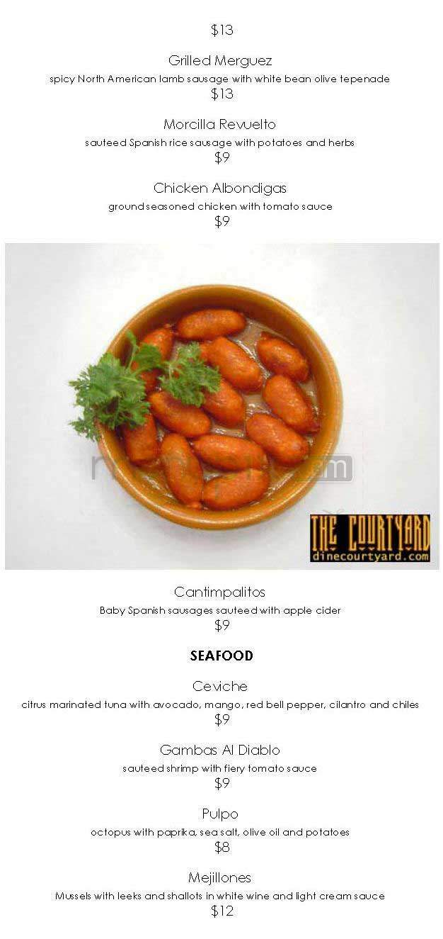 The Courtyard - West Hollywood, CA menu_pic