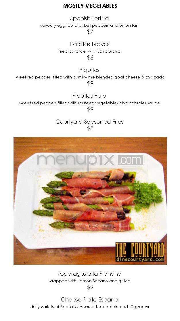The Courtyard - West Hollywood, CA menu_pic