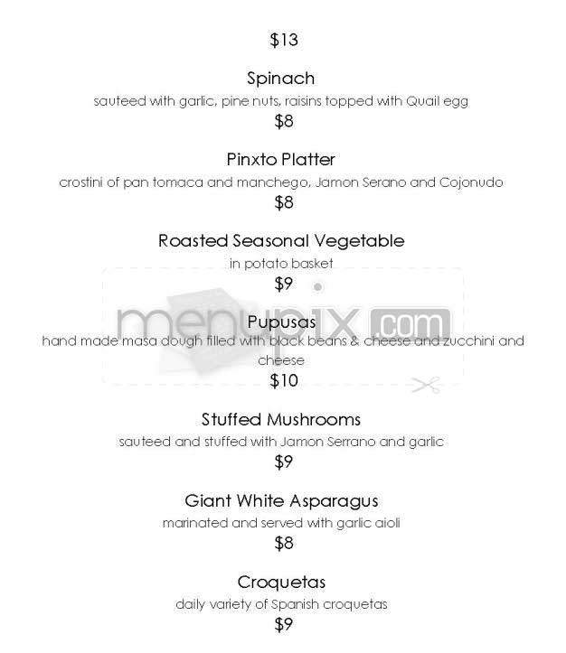 The Courtyard - West Hollywood, CA menu_pic