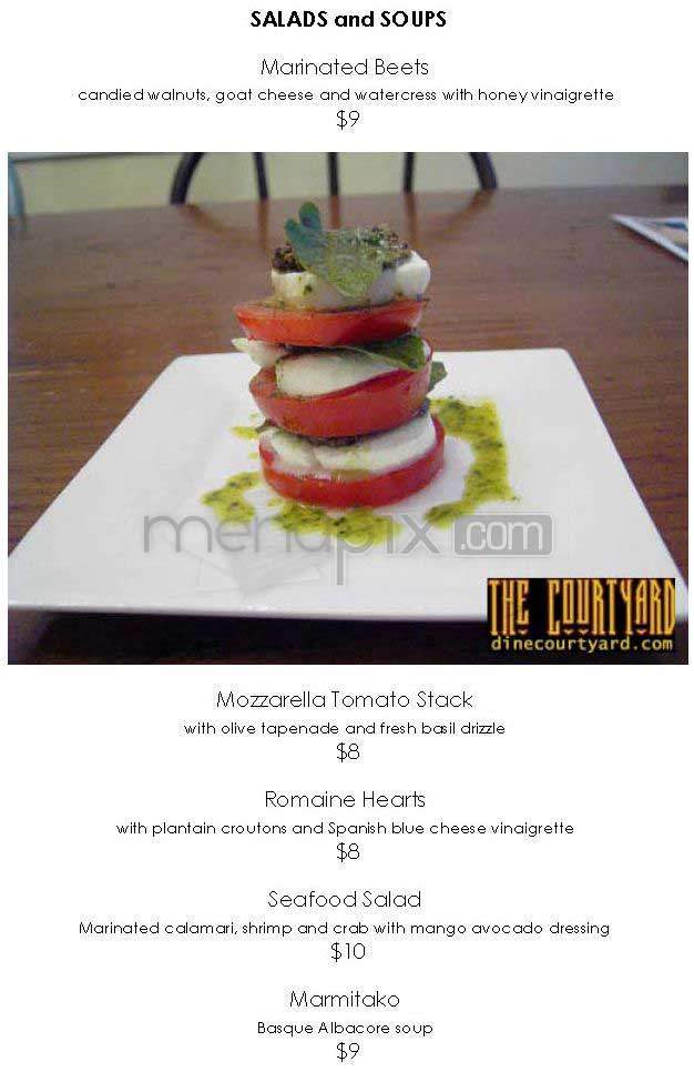 The Courtyard - West Hollywood, CA menu_pic