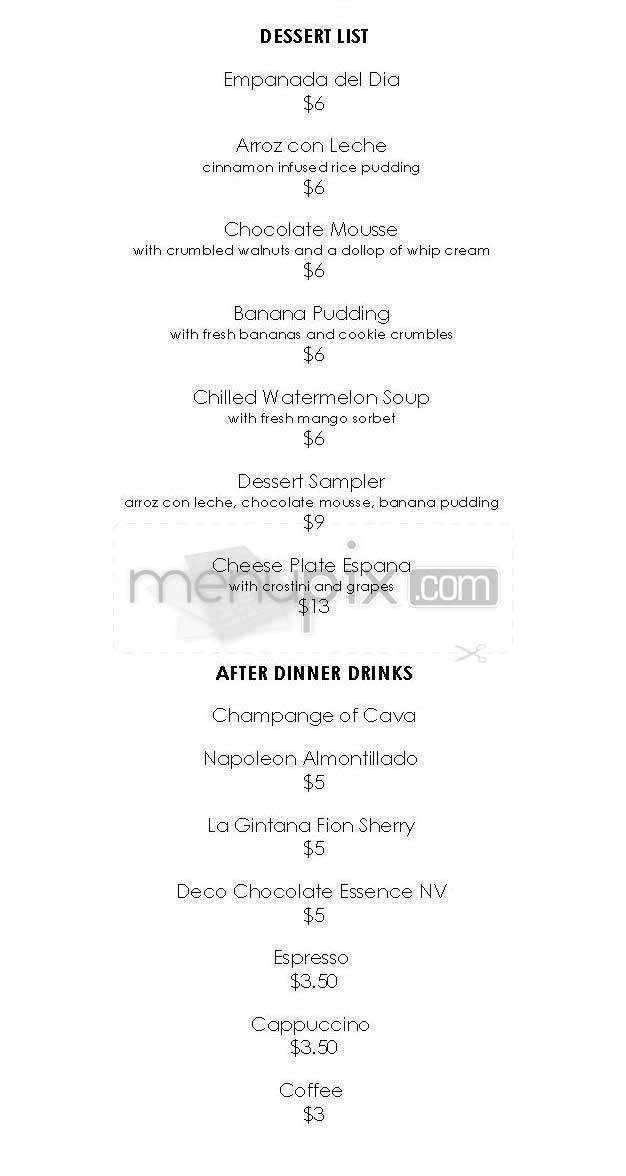 The Courtyard - West Hollywood, CA menu_pic