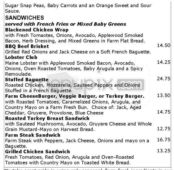Farm Of Beverly Hills - Beverly Hills, CA menu_pic