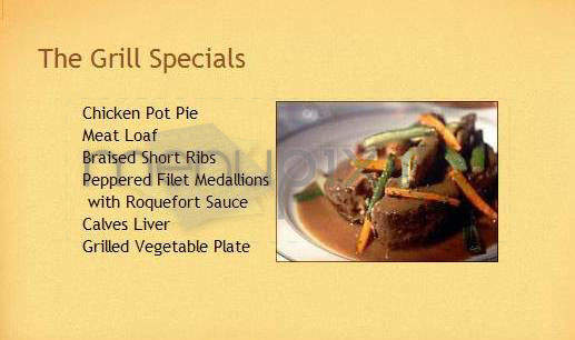 The Grill on the Alley - Hollywood, CA menu_pic