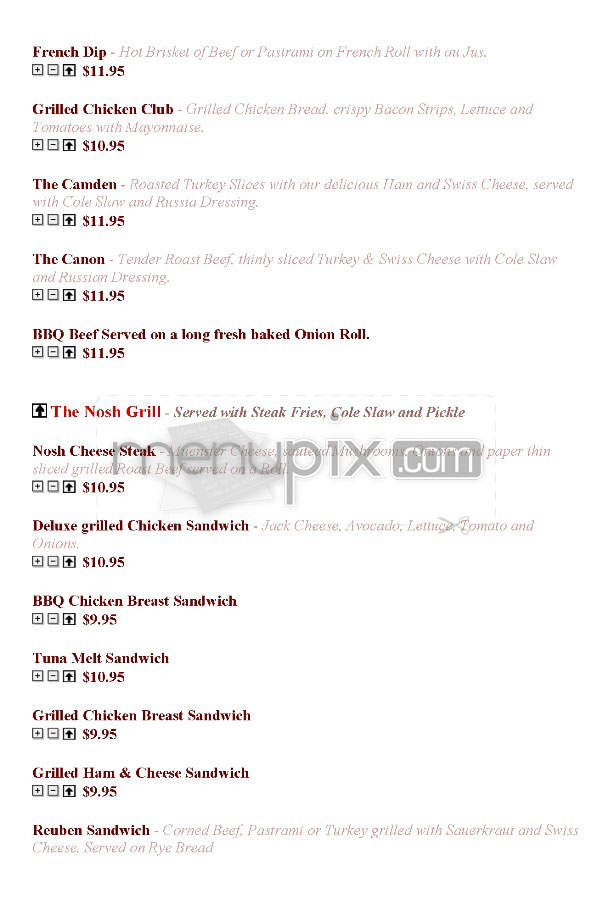 The Nosh of Beverly Hills - Beverly Hills, CA menu_pic