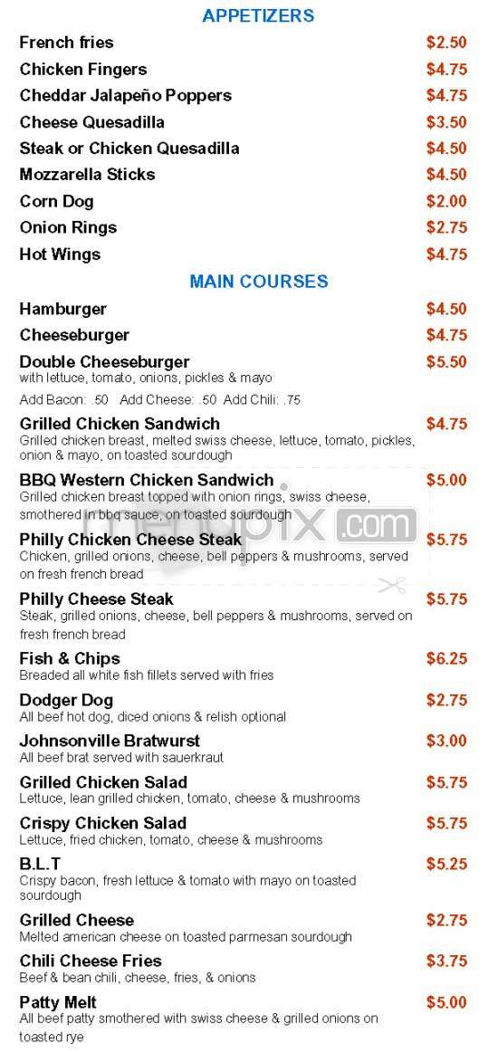 The Park - Burbank, CA menu_pic
