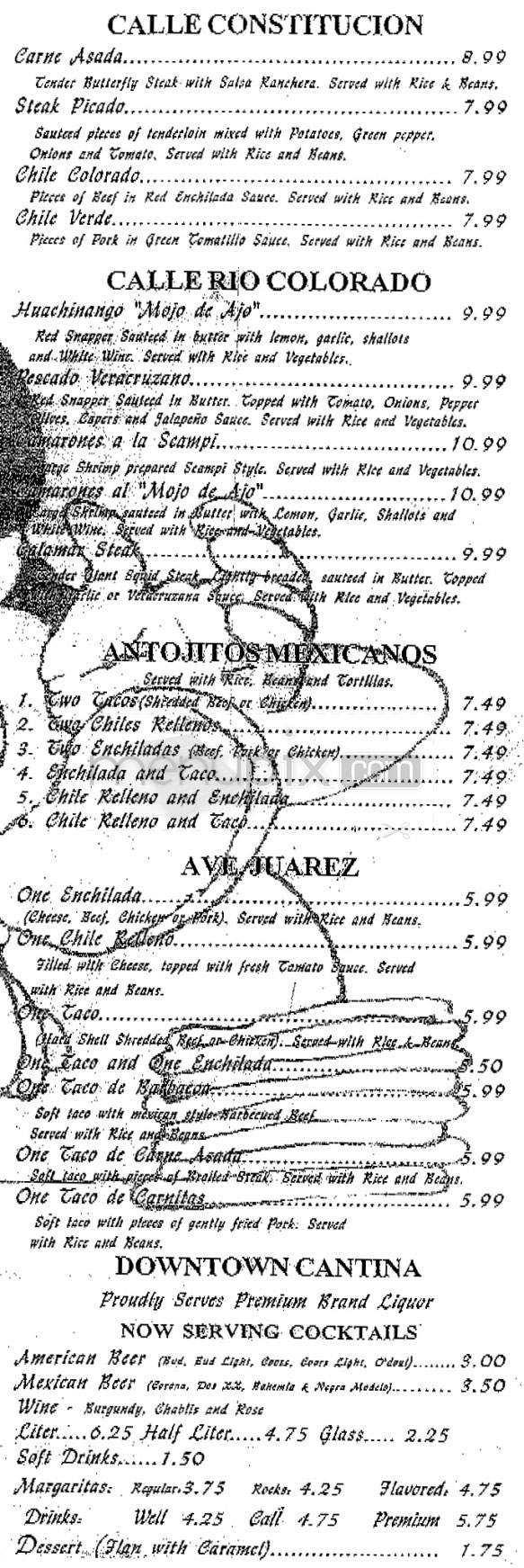 Tia Juana - Los Angeles, CA menu_pic