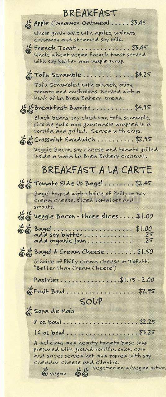 Tierra Cafe - Los Angeles, CA menu_pic