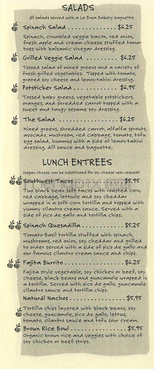 Tierra Cafe - Los Angeles, CA menu_pic