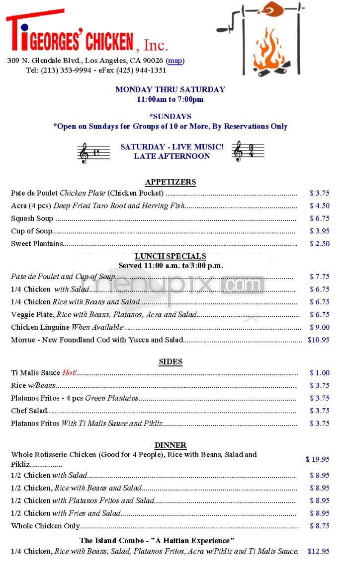 Tigeorges Chicken - Los Angeles, CA menu_pic