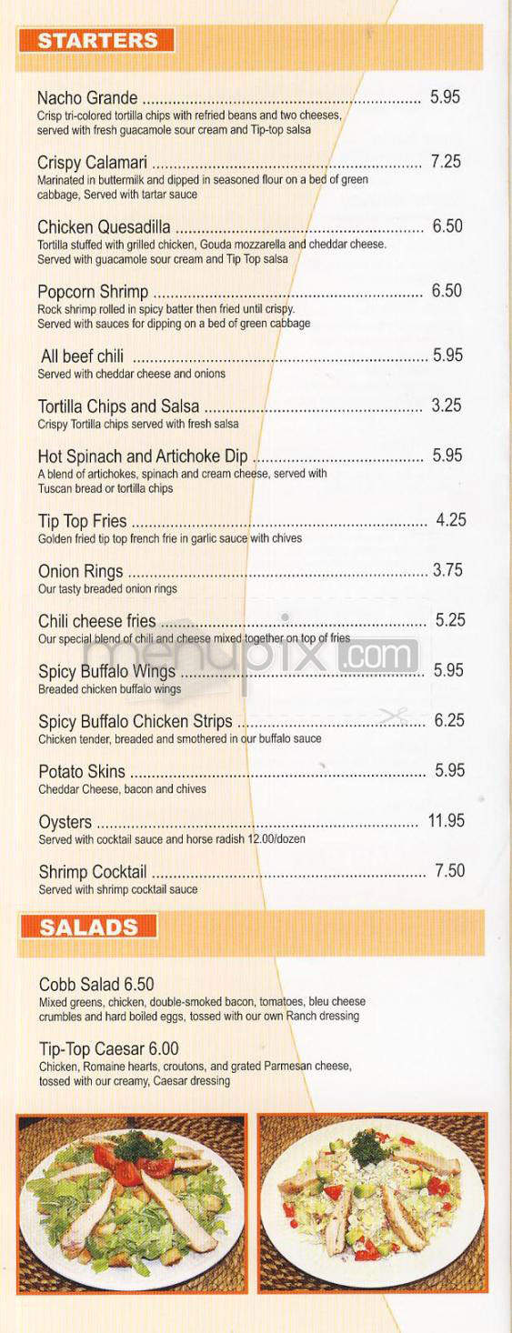 Tip Top Cafe - Glendale, CA menu_pic