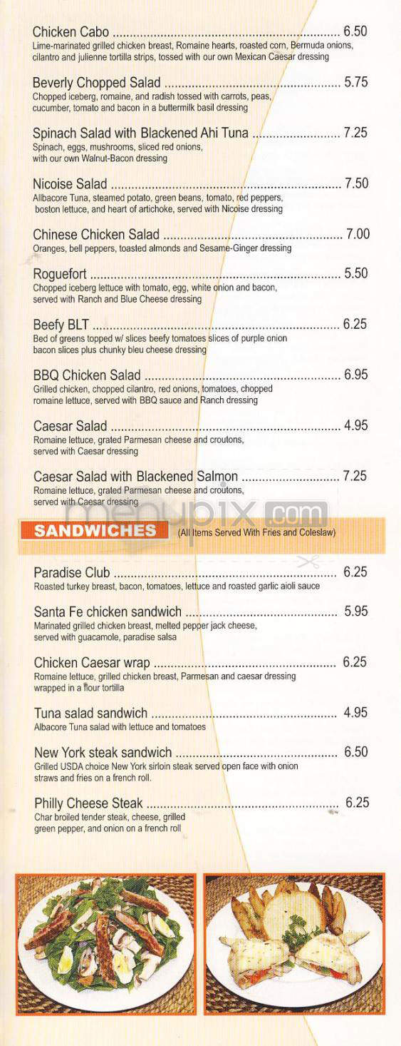Tip Top Cafe - Glendale, CA menu_pic