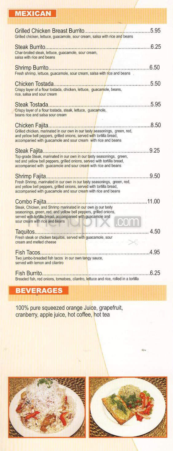 Tip Top Cafe - Glendale, CA menu_pic