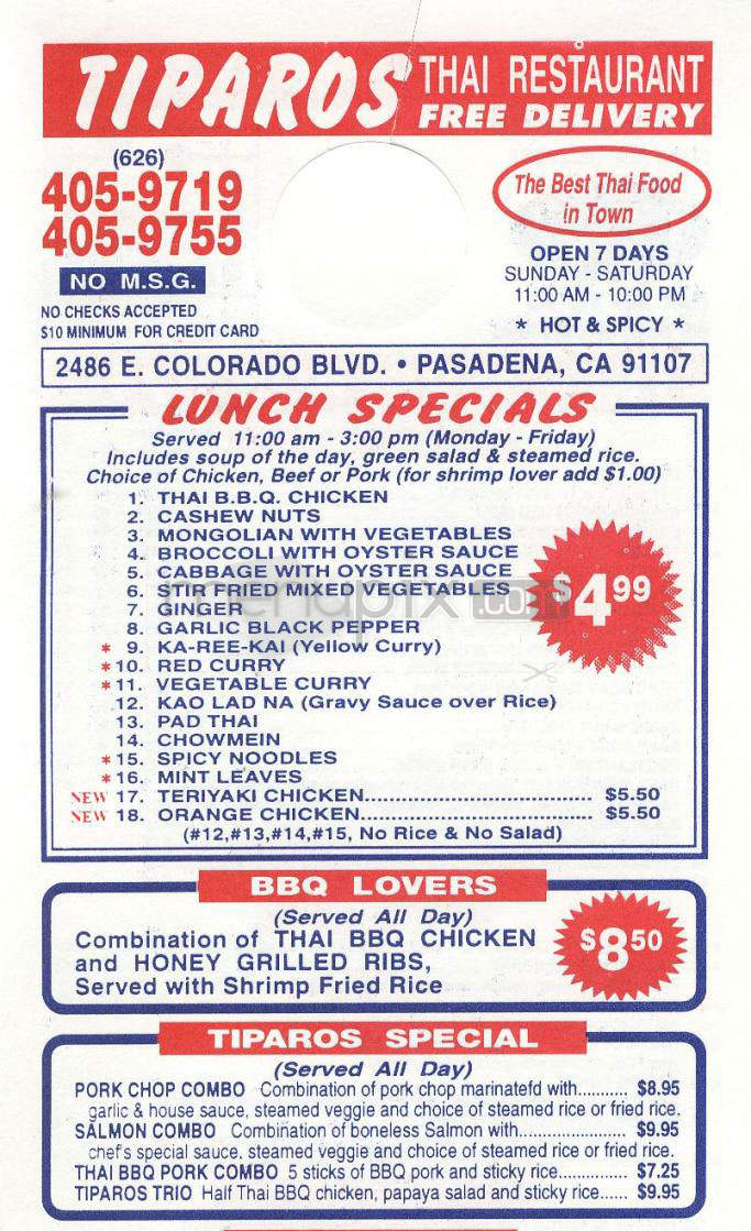 /204019/Tiparos-Thai-Restaurant-Pasadena-CA - Pasadena, CA