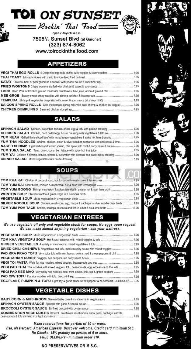 Toi On Sunset - West Hollywood, CA menu_pic